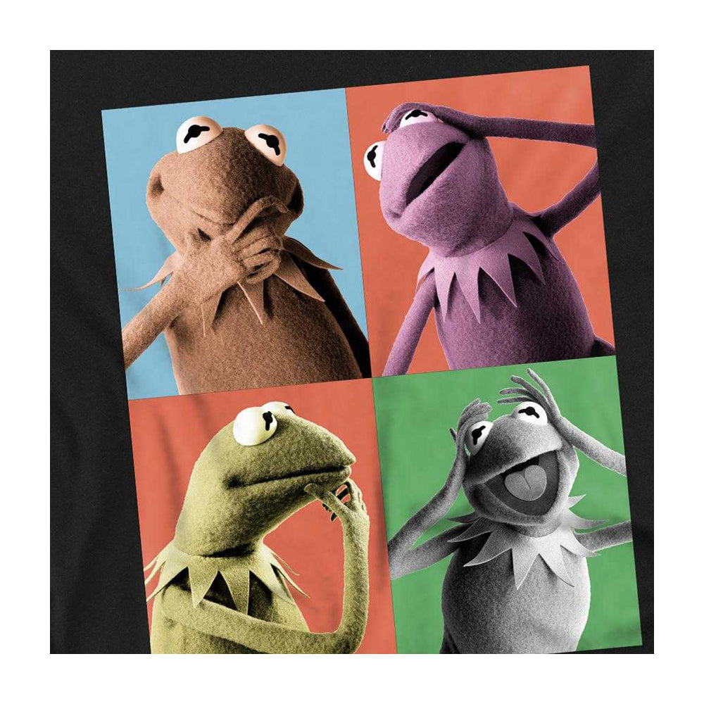 Black - Side - The Muppets Unisex Adult Kermit Long-Sleeved T-Shirt