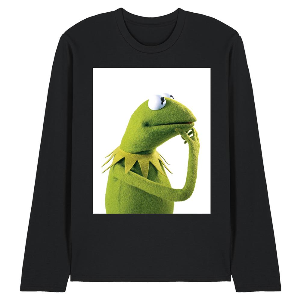Black - Front - The Muppets Unisex Adult Kermit T-Shirt