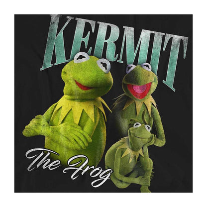Black - Side - The Muppets Womens-Ladies Kermit Homage T-Shirt