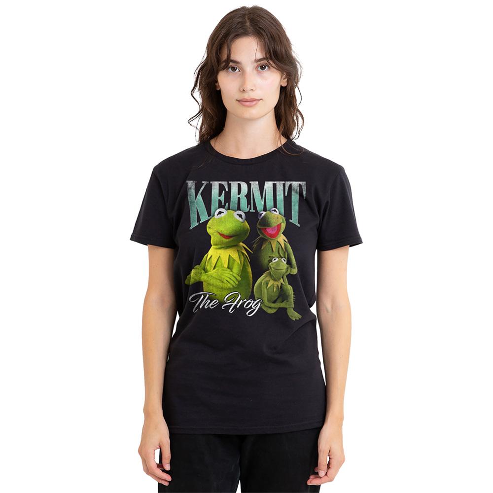 Black - Lifestyle - The Muppets Womens-Ladies Kermit Homage T-Shirt