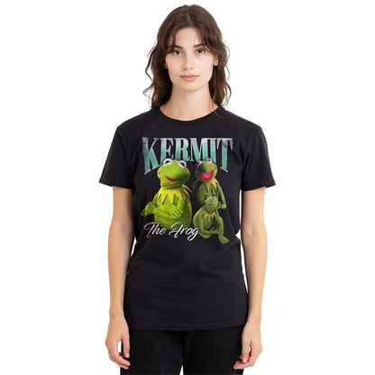 Black - Lifestyle - The Muppets Womens-Ladies Kermit Homage T-Shirt