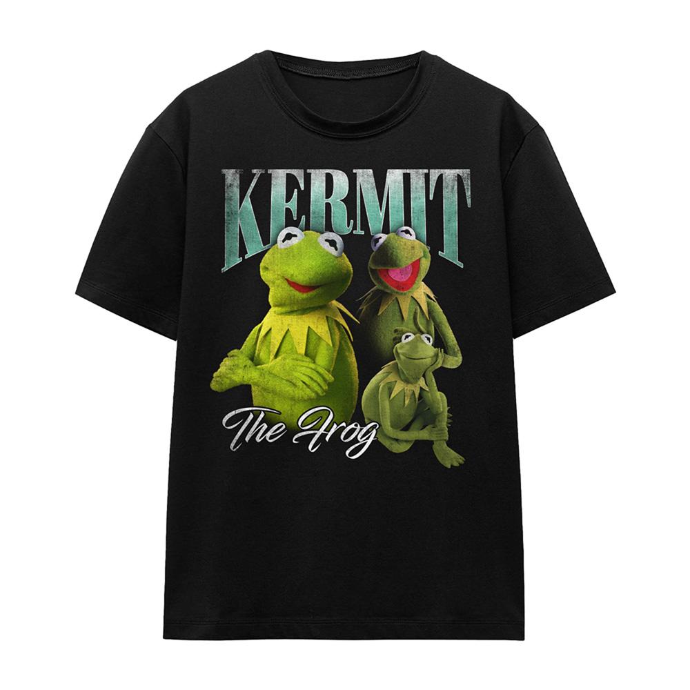Black - Front - The Muppets Womens-Ladies Kermit Homage T-Shirt