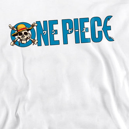 White - Side - One Piece Unisex Adult Luffy Jolly Roger Sweatshirt