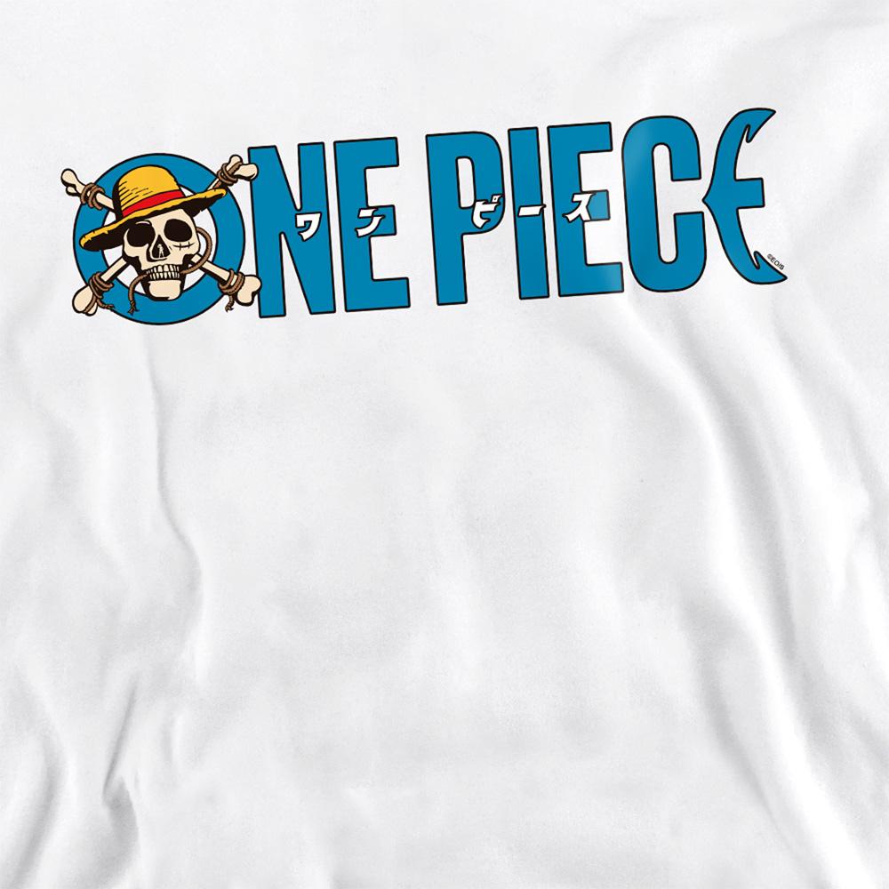 White - Side - One Piece Unisex Adult Luffy Jolly Roger Sweatshirt