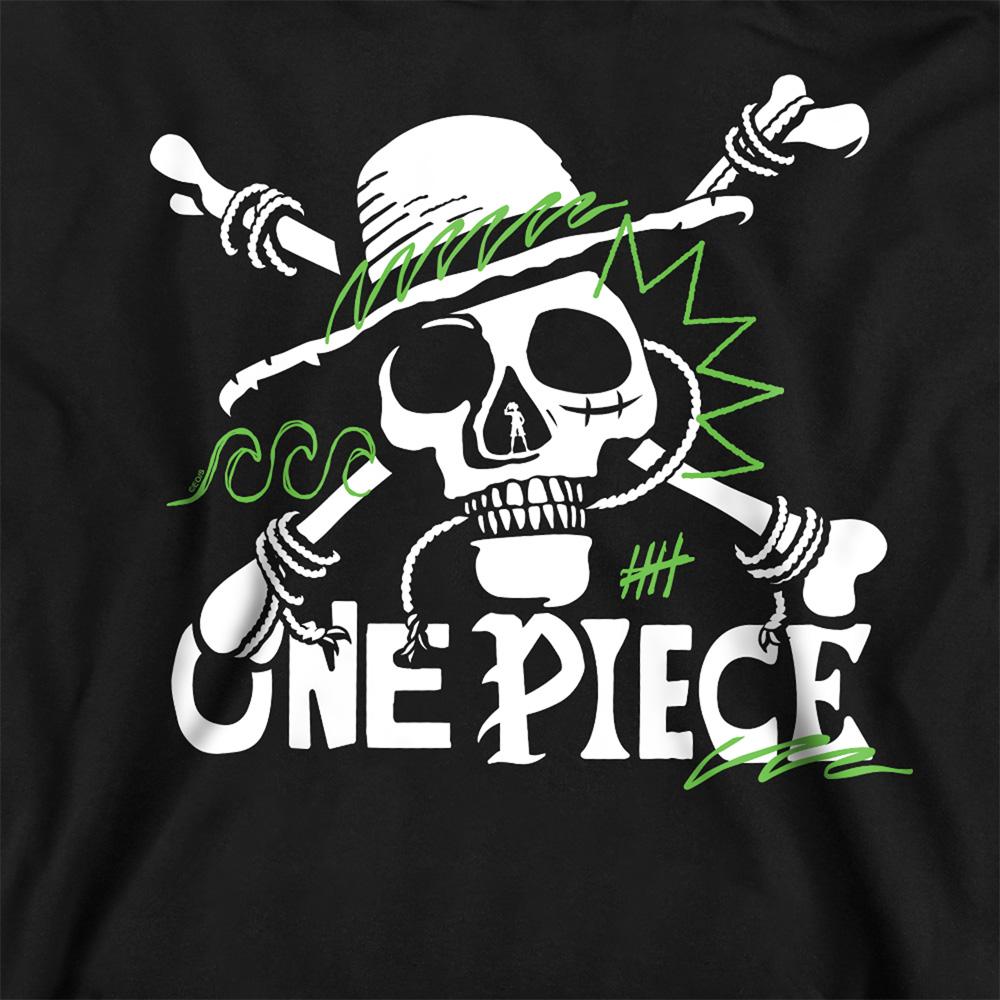 Black - Side - One Piece Unisex Adult Jolly Roger Sweatshirt