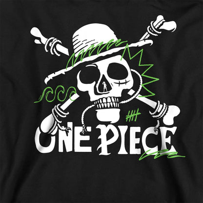 Black - Side - One Piece Unisex Adult Jolly Roger Sweatshirt