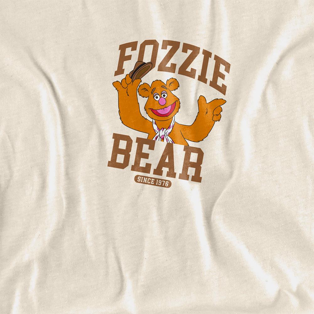Natural - Side - The Muppets Childrens-Kids Fozzie Bear Collegic T-Shirt