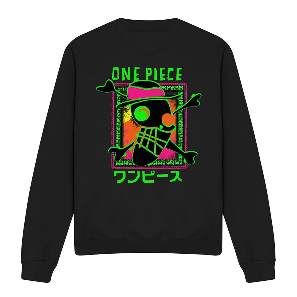 Black - Front - One Piece Unisex Adult Abstract Sweatshirt