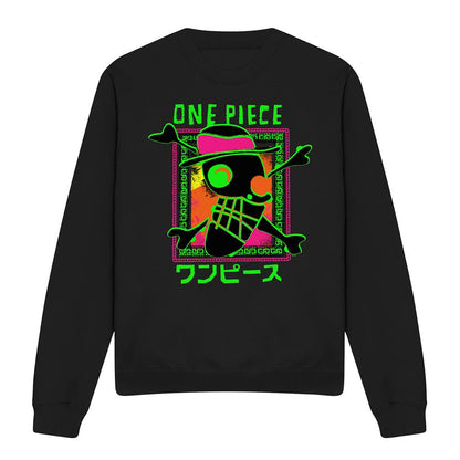 Black - Front - One Piece Unisex Adult Abstract Sweatshirt