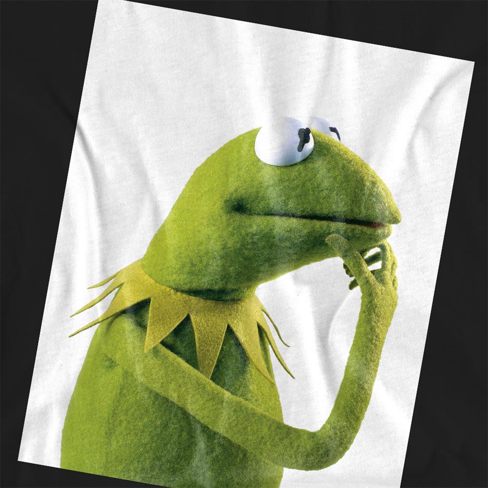 Black - Side - The Muppets Womens-Ladies Ponder Kermit T-Shirt