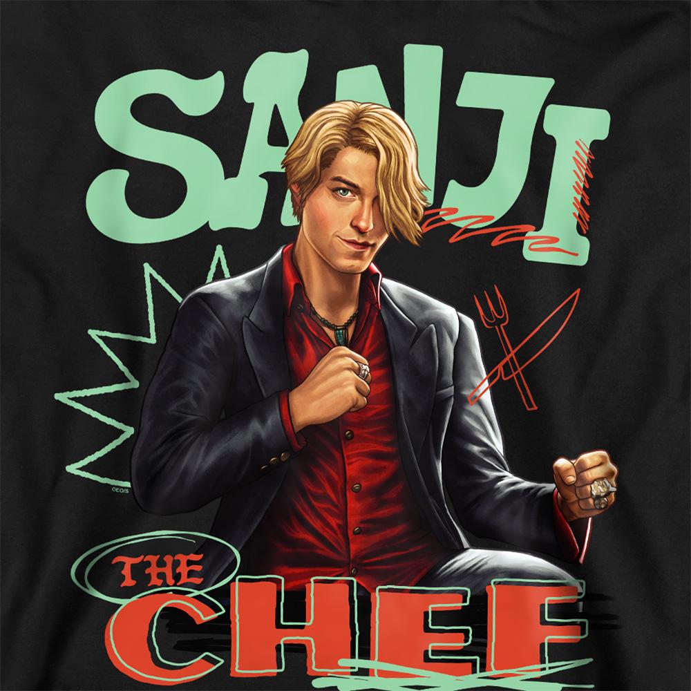 Black - Side - One Piece Unisex Adult Sanji Long-Sleeved Sweatshirt