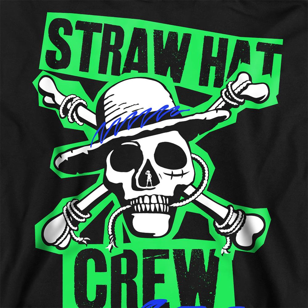 Black - Side - One Piece Unisex Adult Straw Hat Sweatshirt