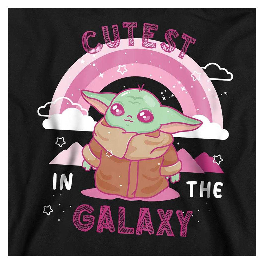 Black - Side - Star Wars: The Mandalorian Unisex Adult The Cutest In The Galaxy Grogu Long-Sleeved Sweatshirt