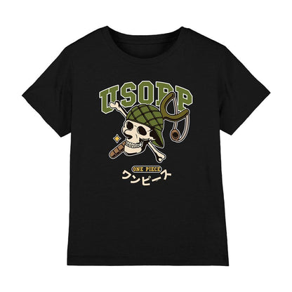 Black - Front - One Piece Childrens-Kids Usopp Ringspun Cotton T-Shirt