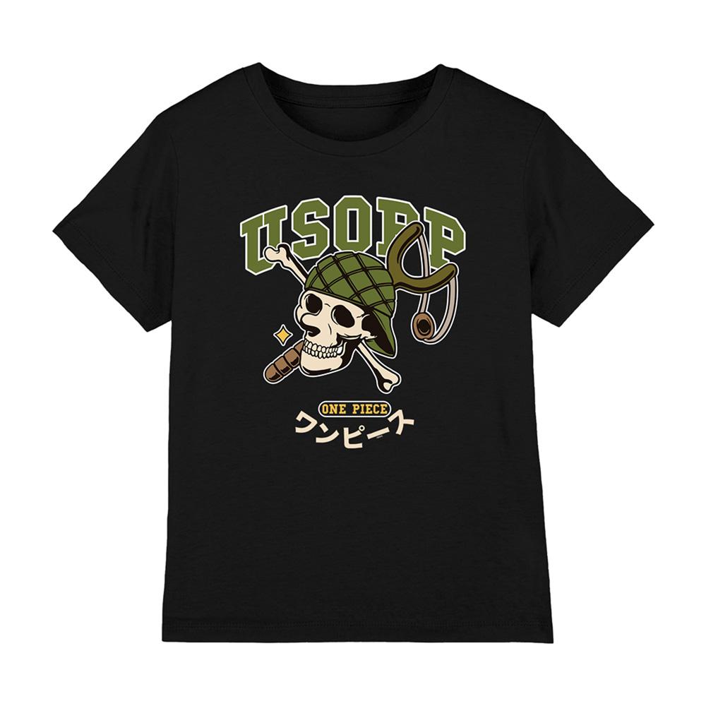 Black - Front - One Piece Childrens-Kids Usopp Ringspun Cotton T-Shirt