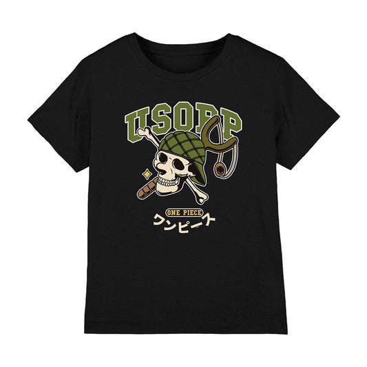 Black - Front - One Piece Childrens-Kids Usopp Ringspun Cotton T-Shirt