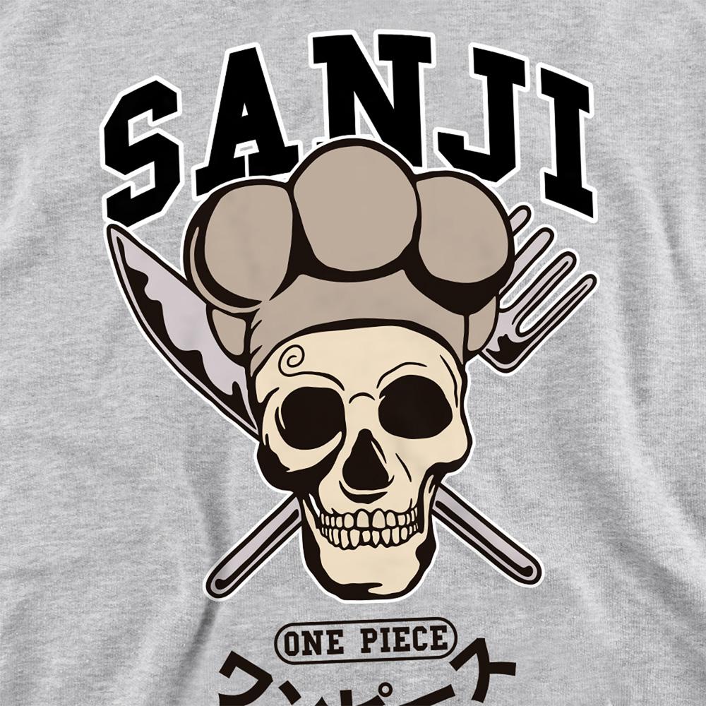 Athletic Heather - Back - One Piece Unisex Adult Sanji Collegic Sweatshirt