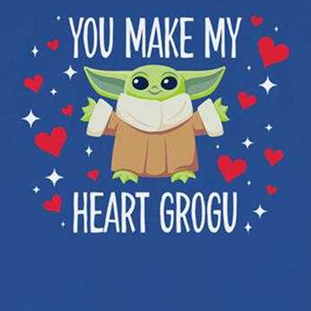 Royal Blue - Side - Star Wars: The Mandalorian Unisex Adult You Make My Heart Grogu Sweatshirt