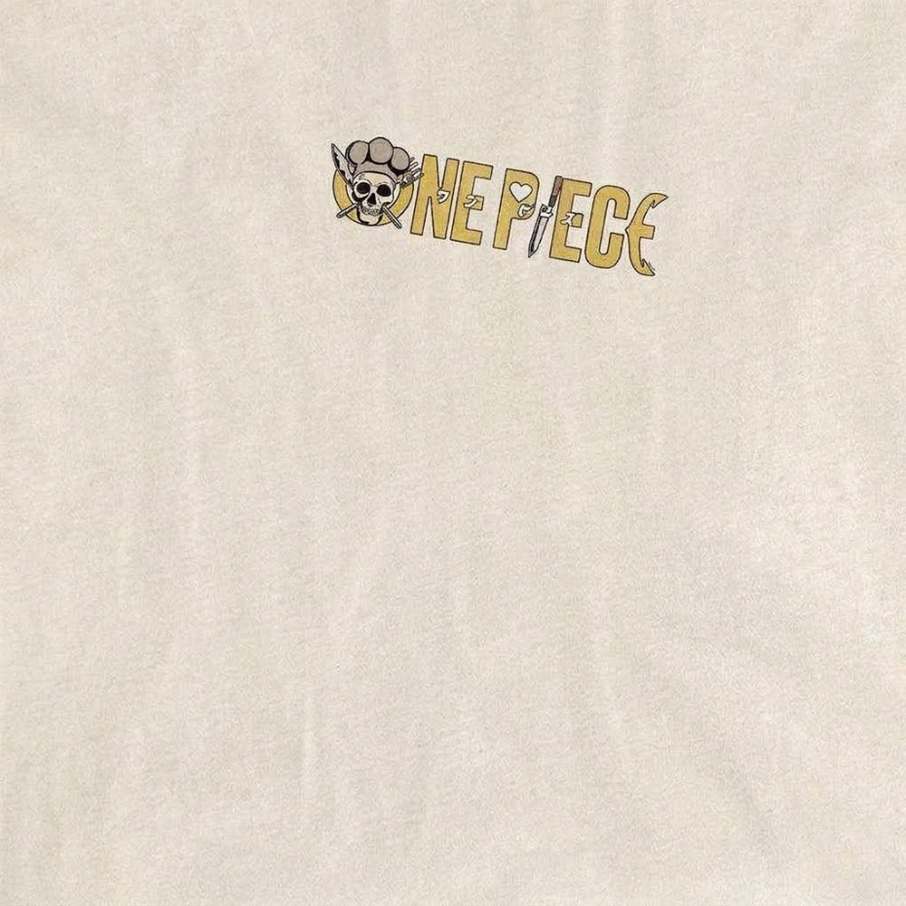 Natural - Side - One Piece Childrens-Kids Sanji Chef Logo T-Shirt