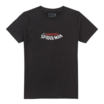 Black - Front - Spider-Man Unisex Adult City Ringspun Cotton T-Shirt