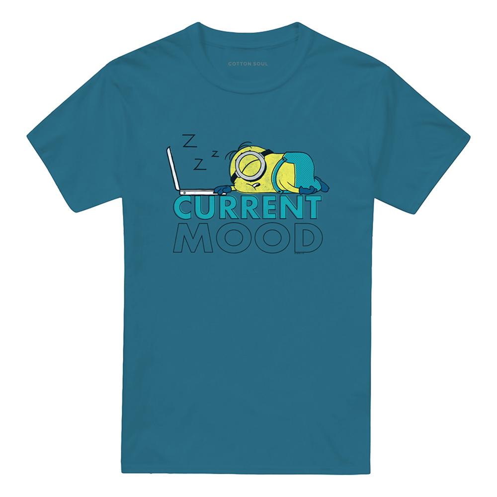 Slate - Front - Despicable Me Unisex Adult Monday Mood Minions T-Shirt