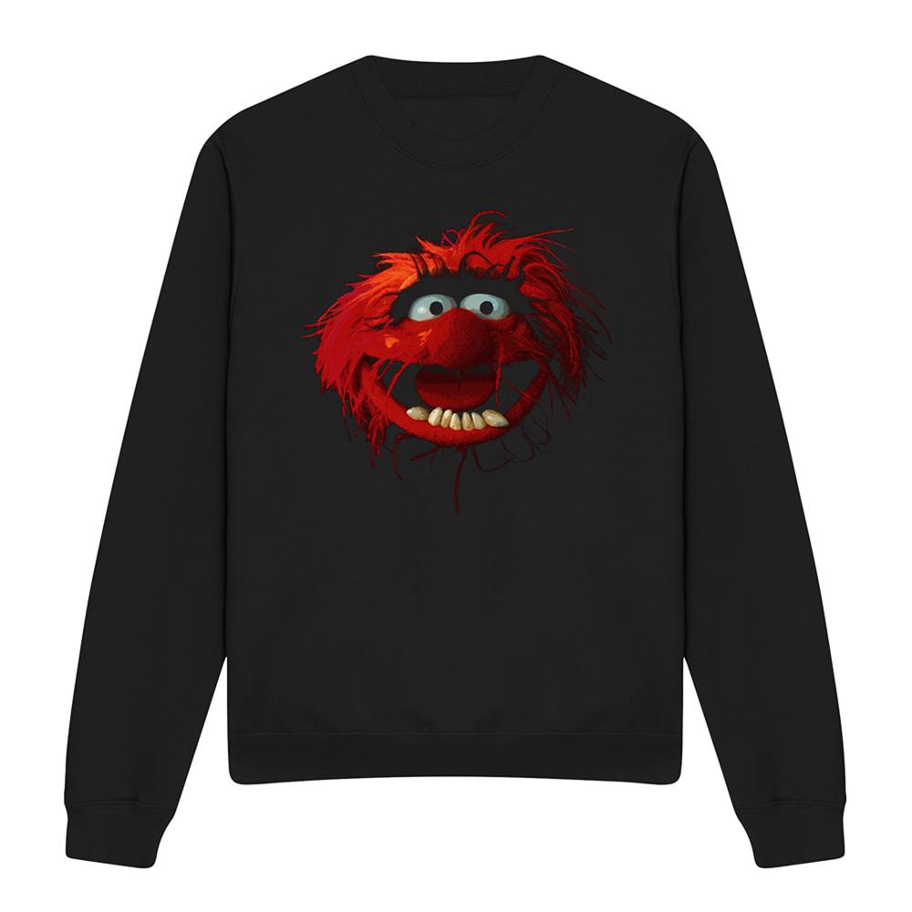 Black - Front - The Muppets Unisex Adult Animal Face Sweatshirt
