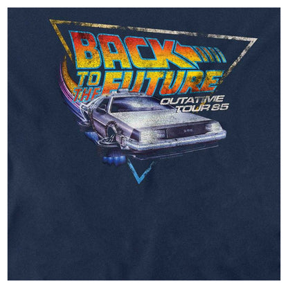 Navy - Side - Back To The Future Unisex Adult Tour T-Shirt