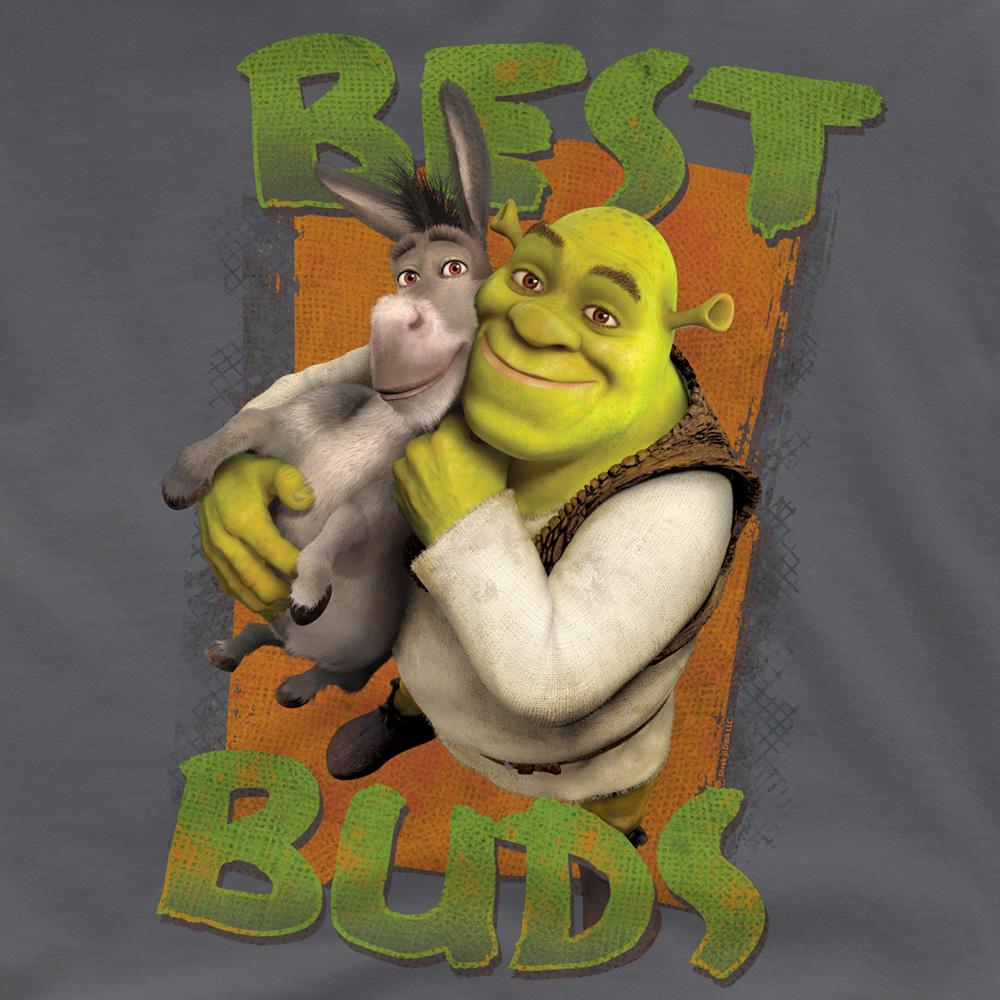 Charcoal - Side - Shrek Unisex Adult Best Buds Shrek T-Shirt