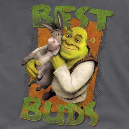 Charcoal - Side - Shrek Unisex Adult Best Buds Shrek T-Shirt