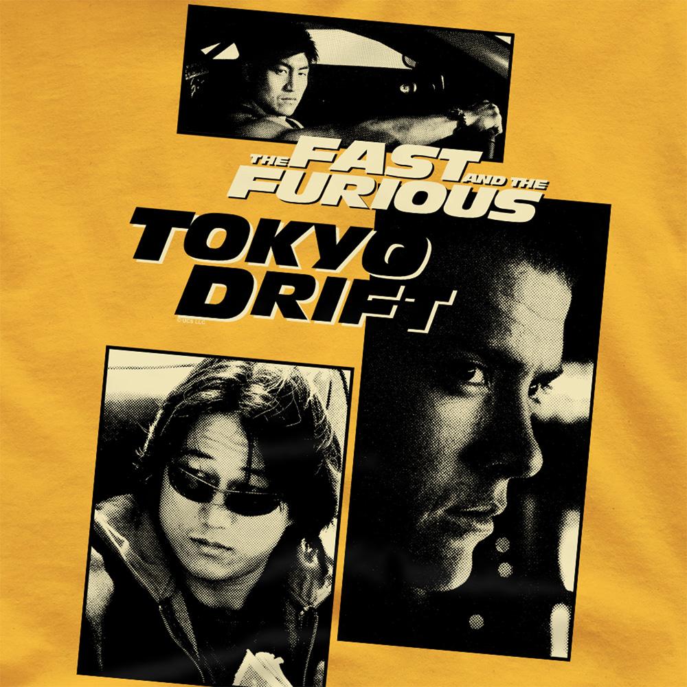 Gold - Side - Fast & Furious Tokyo Drift Unisex Adult Cast T-Shirt