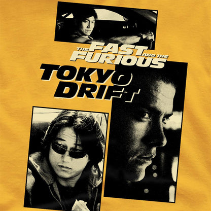 Gold - Side - Fast & Furious Tokyo Drift Unisex Adult Cast T-Shirt