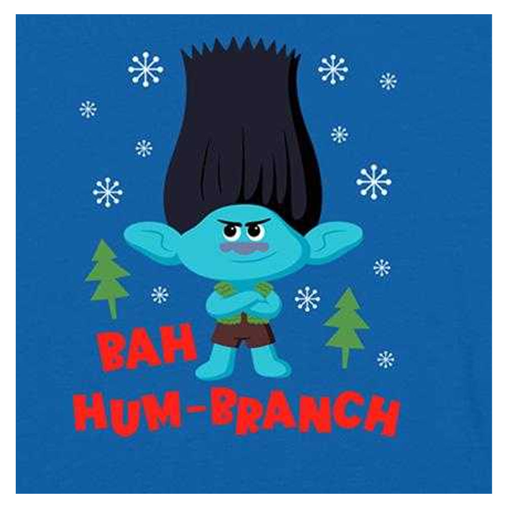 Royal Blue - Side - Trolls Childrens-Kids Bah Humbranch T-Shirt