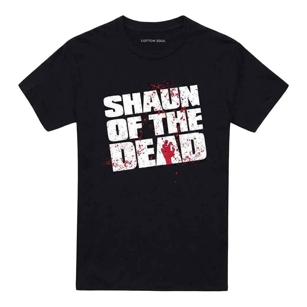 Black - Front - Shaun Of The Dead Unisex Adult Logo T-Shirt