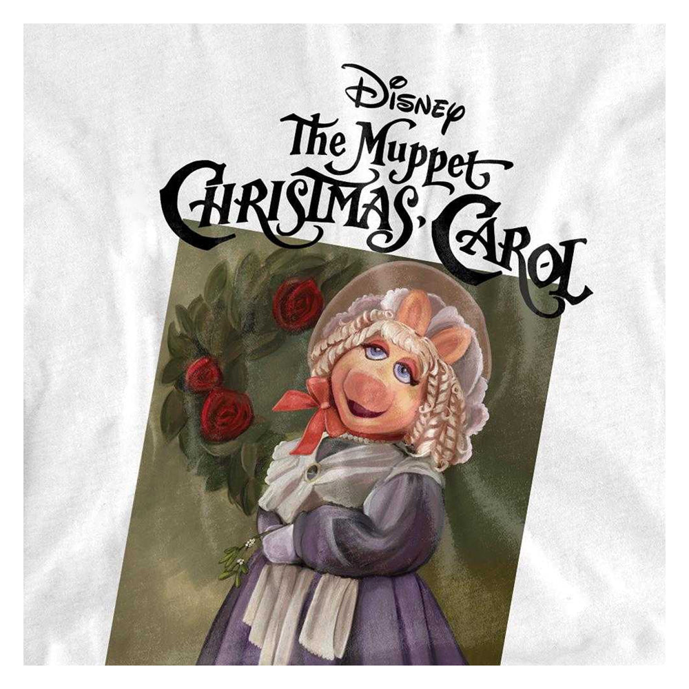 White - Side - The Muppets Christmas Carol Unisex Adult Miss Piggy Ringspun Cotton T-Shirt