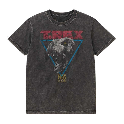 Black - Front - Jurassic Park Unisex Adult Trex Vintage T-Shirt