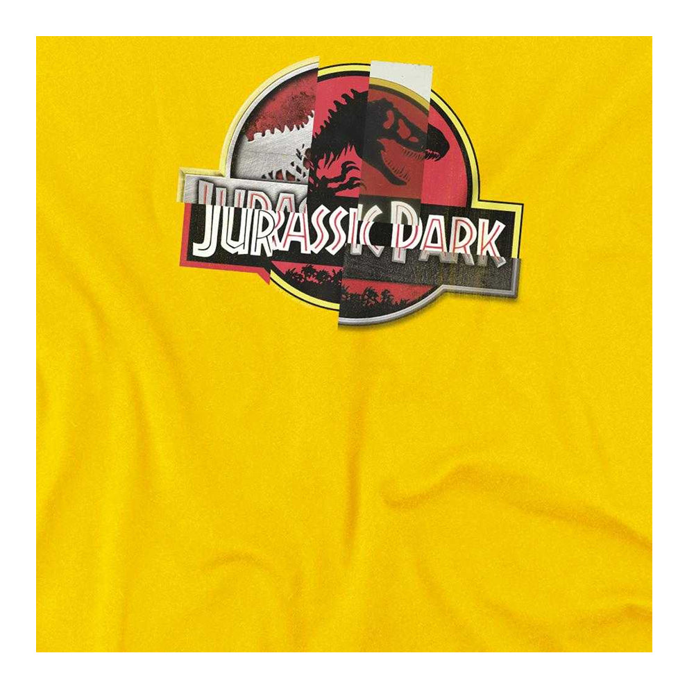 Yellow - Side - Jurassic Park Childrens-Kids Collage T-Shirt