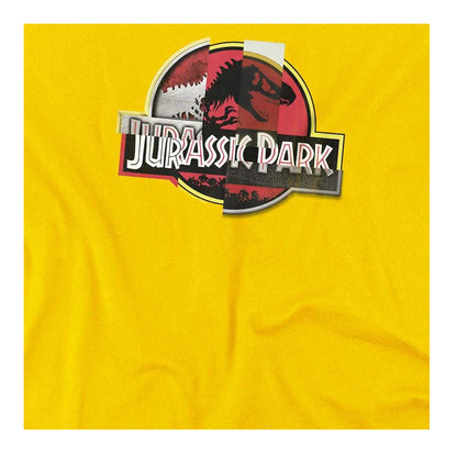 Yellow - Side - Jurassic Park Childrens-Kids Collage T-Shirt