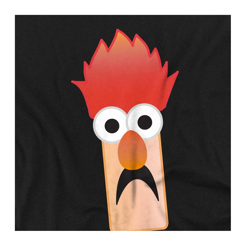 Black - Side - The Muppets Unisex Adult Beaker Face Ringspun Cotton T-Shirt