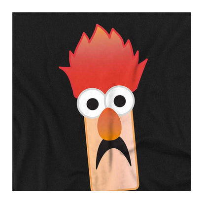 Black - Side - The Muppets Unisex Adult Beaker Face Ringspun Cotton T-Shirt