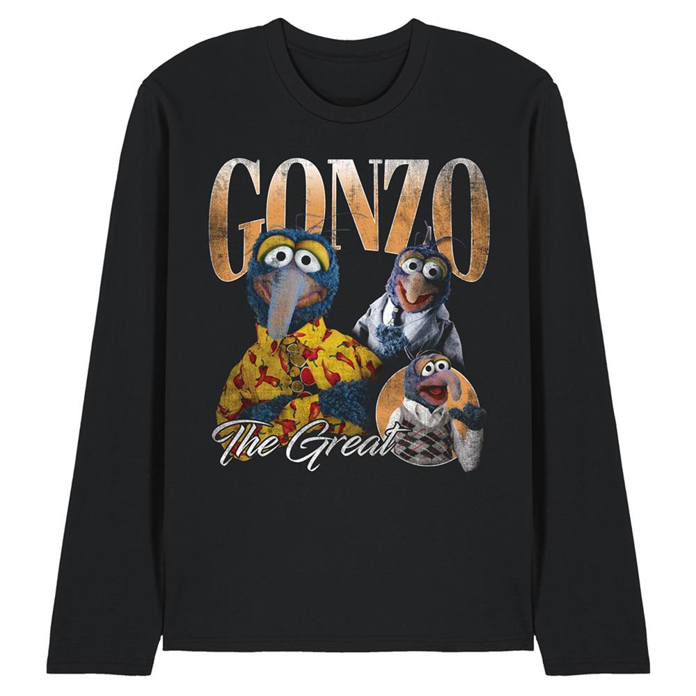 Black - Front - The Muppets Unisex Adult Gonzo Homage Long-Sleeved T-Shirt