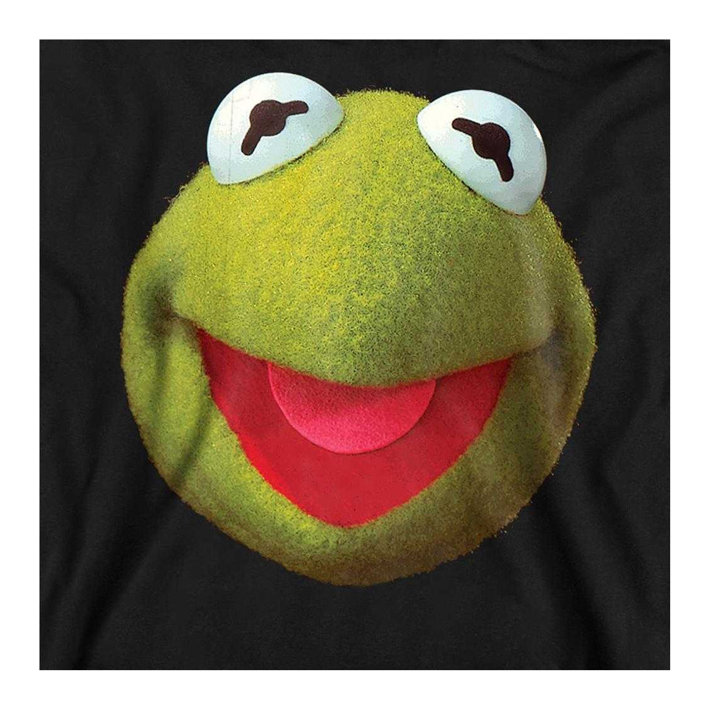 Black - Side - The Muppets Unisex Adult Kermit Face Sweatshirt