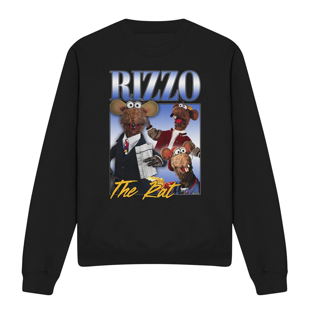 Black - Front - The Muppets Unisex Adult Rizzo The Muppets Sweatshirt