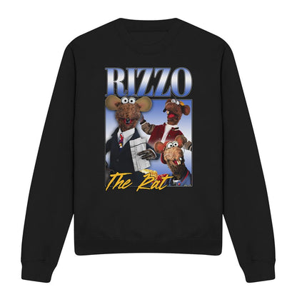 Black - Front - The Muppets Unisex Adult Rizzo The Muppets Sweatshirt
