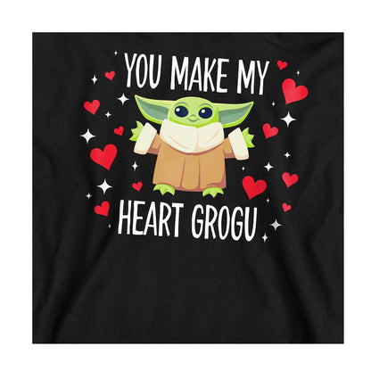 Black - Side - Star Wars: The Mandalorian Unisex Adult You Make My Heart Grogu Sweatshirt