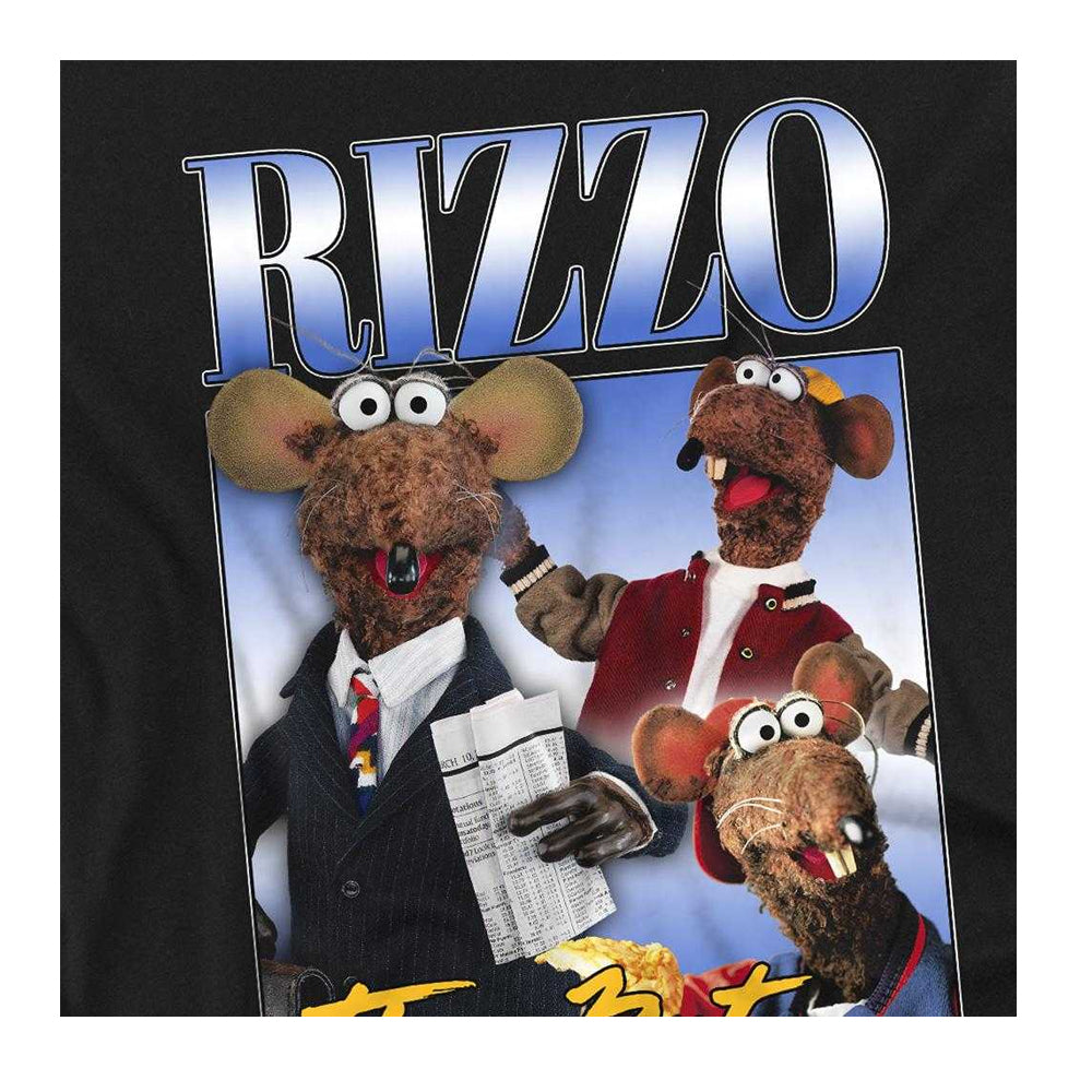 Black - Side - The Muppets Womens-Ladies Rizzo Homage Ringspun Cotton Fitted T-Shirt