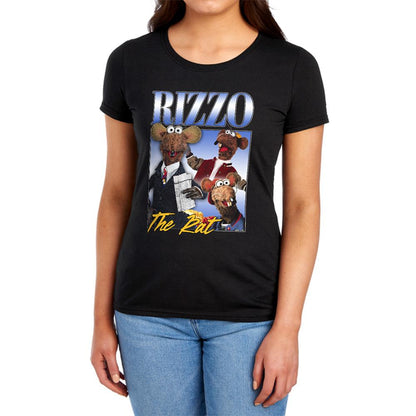 Black - Lifestyle - The Muppets Womens-Ladies Rizzo Homage Ringspun Cotton Fitted T-Shirt