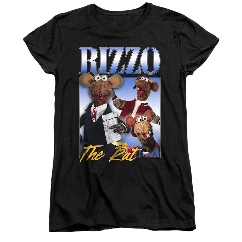 Black - Front - The Muppets Womens-Ladies Rizzo Homage Ringspun Cotton Fitted T-Shirt