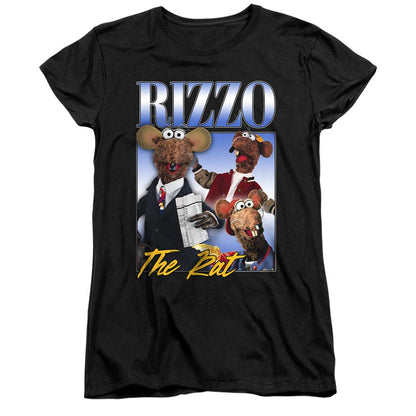 Black - Front - The Muppets Womens-Ladies Rizzo Homage Ringspun Cotton Fitted T-Shirt