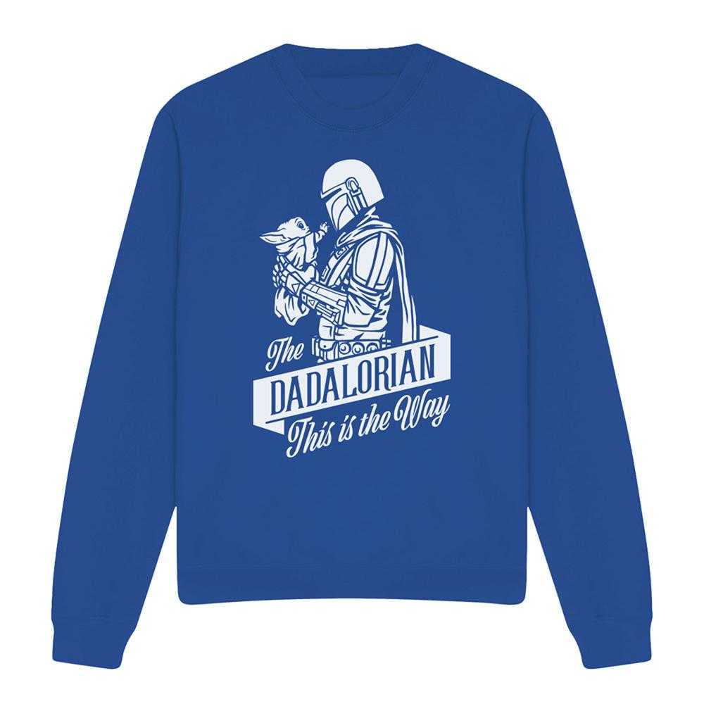 Royal Blue - Front - Star Wars Unisex Adult Dadalorian Sweatshirt