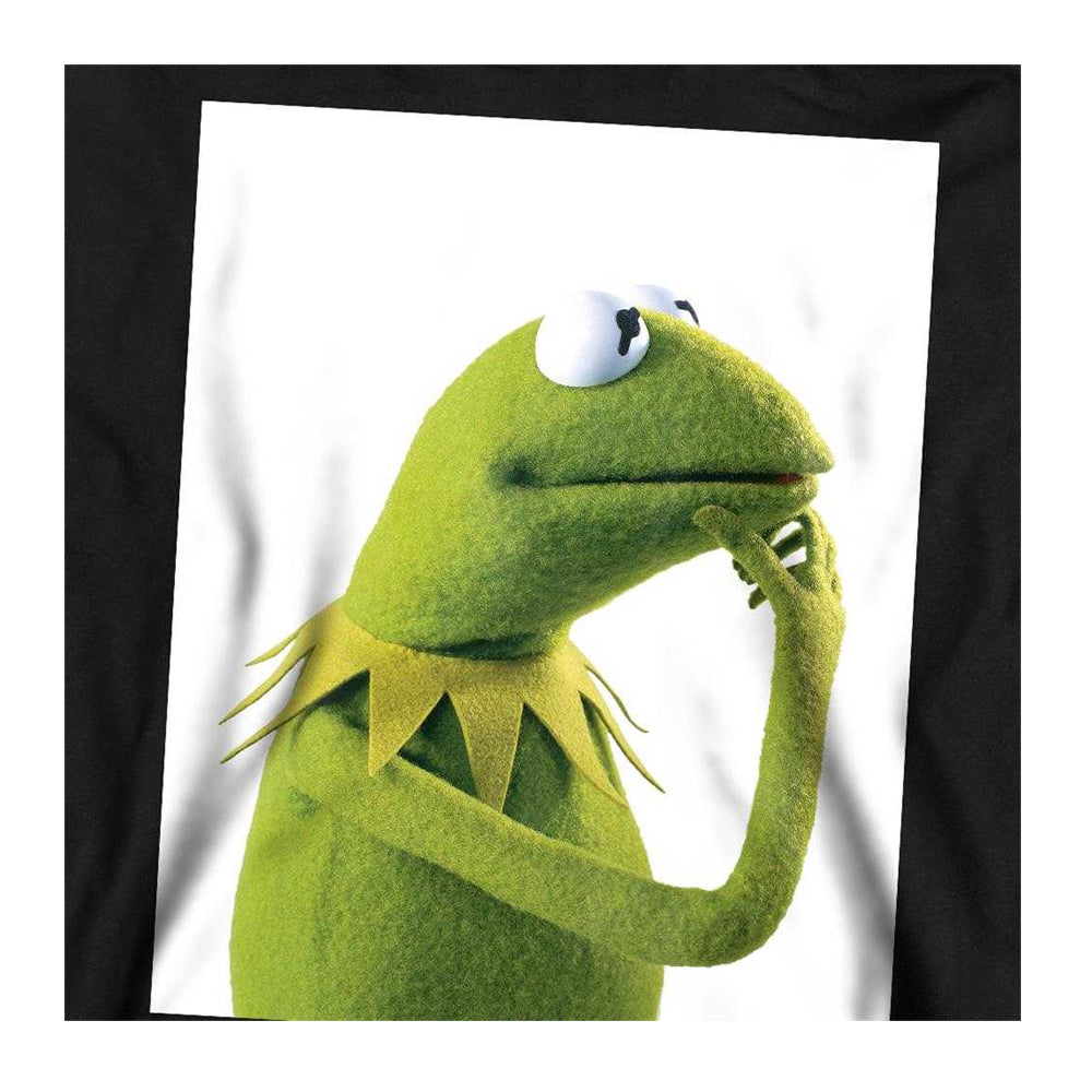 Black - Side - The Muppets Unisex Adult Ponder Kermit Midweight Sweatshirt